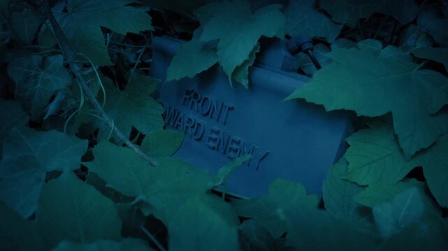 Mine Military Explosive In Dark Forest