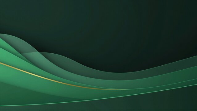 abstract background dark green color background has gradient effect top half being darker shade green bottom half lighter shade yellow center three curved lines form wave like pattern lines arranged