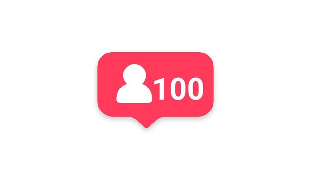 social media follower count notification icon