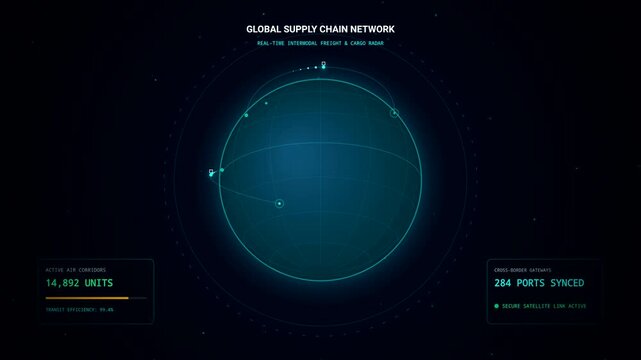 Digital Global Supply Chain Network with Intermodal Freight Tracking Interface