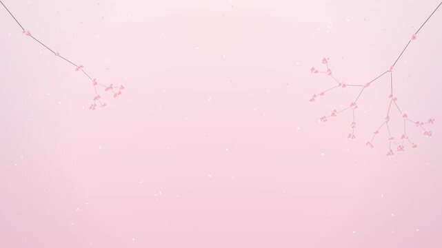 Minimalist soft pastel pink background with abstract delicate branch line art and subtle white particles for a dreamy feminine aesthetic