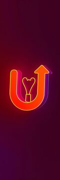 U icon showing a lightbulb with an upward arrow, innovation, ||lightbulb