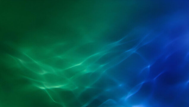 Abstract Caustic Light Waves Background in Green and Blue