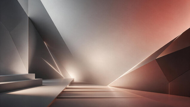 Abstract Modern Architecture Background with Geometric Walls