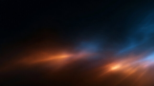 Abstract Cinematic Space Background with Glowing Light Flares