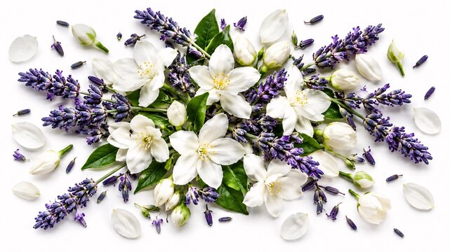 Jasmine and Lavender Floral Flatley
