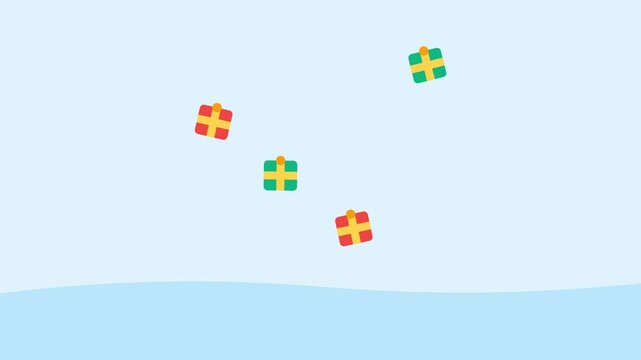 Colorful Puzzle Pieces Falling and Floating in Sky Scene.