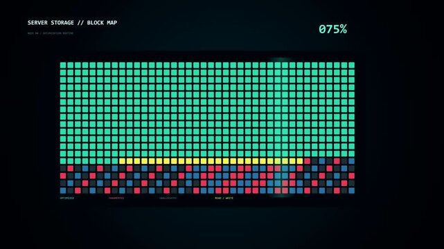Digital loading progress bar with retro pixel blocks