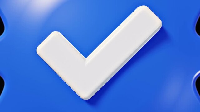 Zoom Out From White Check Mark Close Up to Blue Verified Badge