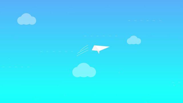 paper boat on blue sky
