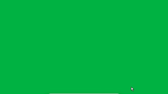 Red Subscribe Button With Mouse Cursor on Green Screen