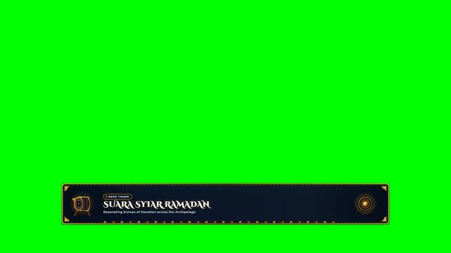 Animated Bedug drum lower third banner with Islamic Ramadan theme