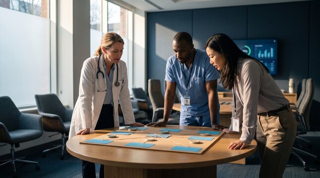 Clinical team begins an AI governance planning session