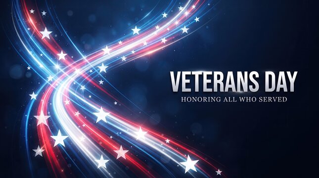 Veterans day honoring all who served graphic