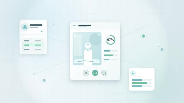 Medical dashboard interface displaying patient data and health vitals