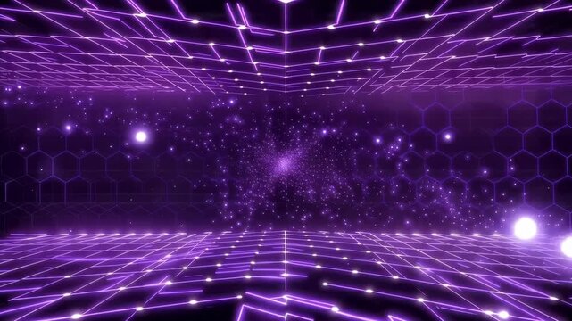 Purple High-Tech Shimmering Light Technology Background