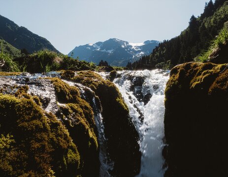 Alpine waterfall
