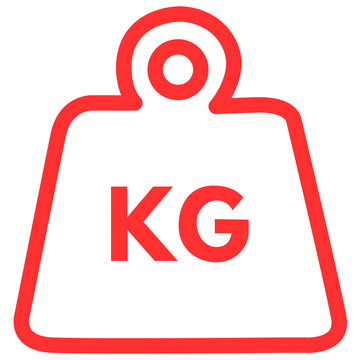 Kilogram weight measurement scale icon for gym and fitness