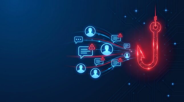 Social Media Phishing Attack Concept