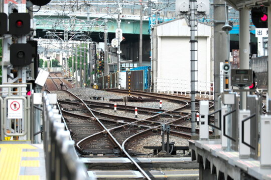 Urban railway track switching system in Tokyo Japan