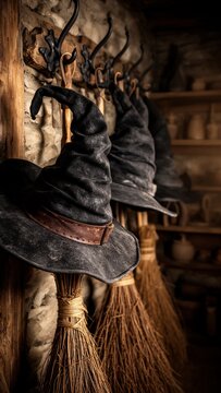 sombrero de bruja, sombrero puntiagudo, sombreros de bruja, sombrero negro, brujer&iacute;a, hechicer&iacute;a, magia, Halloween, escoba de bruja, escobas artesanales, objetos de bruja, taller de brujer&iacute;a, caba&ntilde;a d