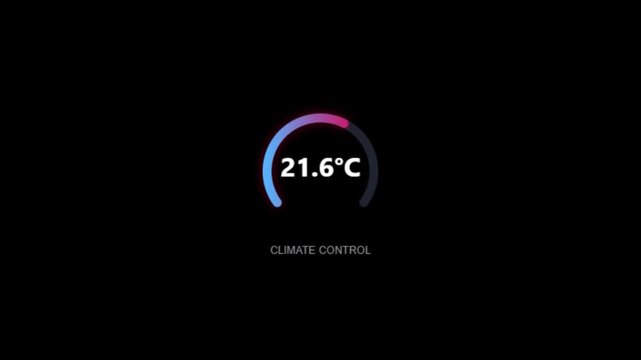 Smart home climate control interface displaying temperature readings