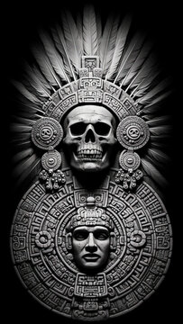 calavera azteca, cr&aacute;neo, esqueleto, cultura azteca, cultura mexica, arte prehisp&aacute;nico, arte mesoamericano, M&eacute;xico prehisp&aacute;nico, civilizaci&oacute;n mexica, historia de M&eacute;xico, mitolog&iacute;a mexica, simbolismo de
