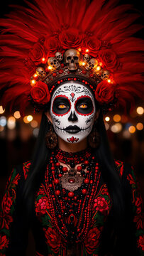 catrina, D&iacute;a de Muertos, d&iacute;a de muertos en M&eacute;xico, calavera mexicana, mujer catrina, mujer mexicana, maquillaje de catrina, maquillaje de calavera, cementerio, pante&oacute;n, noche de muertos, tradici&oacute;n mex
