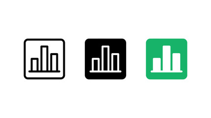 Obraz premium Website Analytics Icon Design Set Featuring Bar Graphs and Data Charts Symbol
