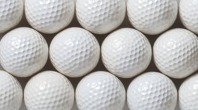dimple. Multiple golf balls arranged in a detailed pattern on a white surface. product launch decks, UI/UX mockups, designed for data visualization dashboards and holographic UIs.
