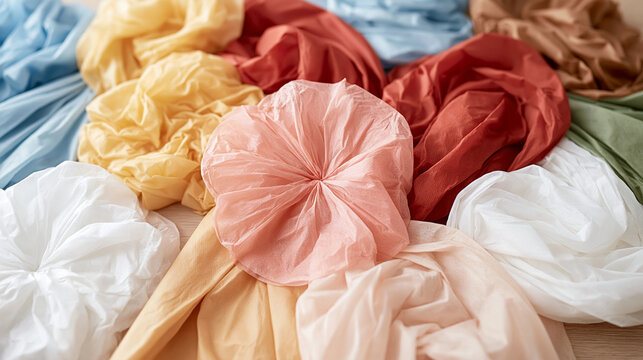 Crinkled Tissue Paper Rosettes
