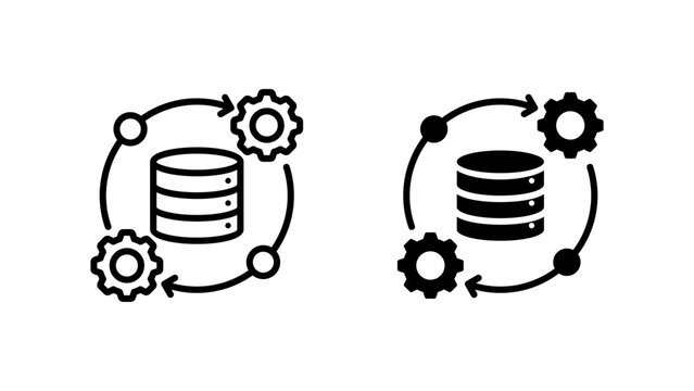 Data Processing Icons, Dual Style Icon Set