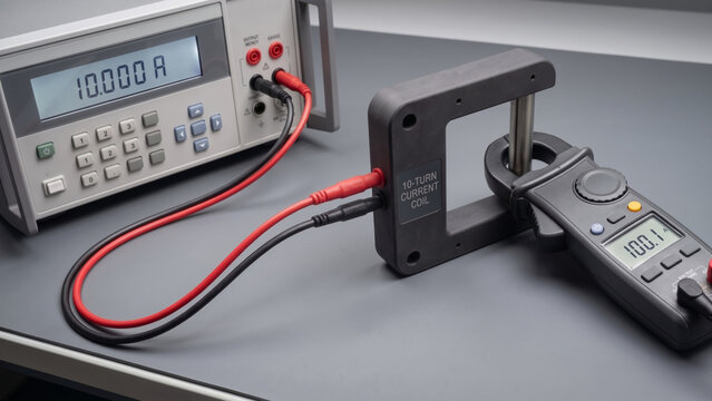 Precision AC Current Clamp Meter Calibration using 10-Turn Current Coil Multiplier