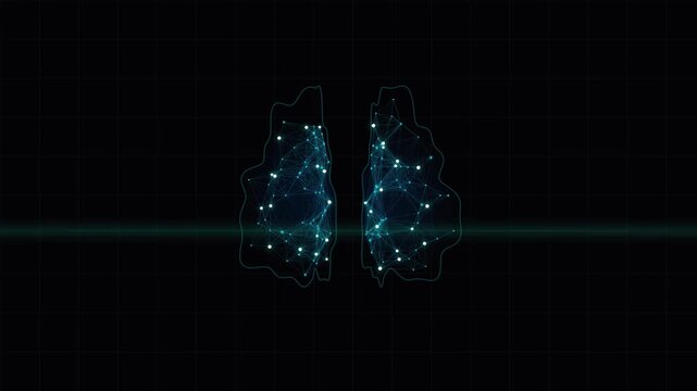 A glowing digital network forms the shape of a human brain as active synapses fire across the dark interface while data pulses through the neural connections to represent advanced cognitive