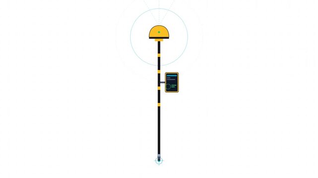 Gnss Rtk Survey Rover Receiver Pole and Antenna with Satellite Signal Tracking and Centimeter Precision Solution