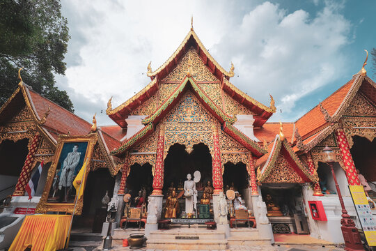 Scenery of Wat Phra That Doi Suthep on Doi Suthep mountain, Chiang Mai, Thailand