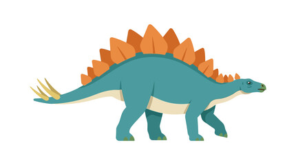 Cartoon Stegosaurus Dinosaur Illustration © nm