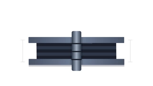 Structural Elastomeric Bridge Bearing Shear Pin Assembly Mechanical Motion
