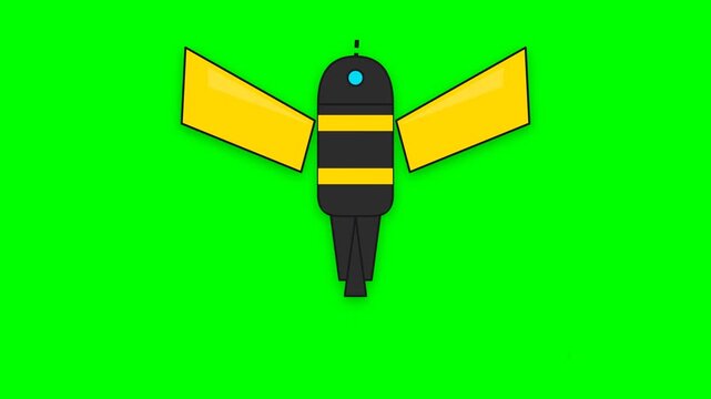 Oceanographic Undulating Towed Vehicle Vector Line Art Motion Graphic