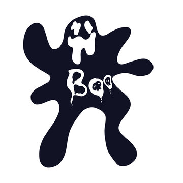Scary demonic creature rising from a haunted graveyard on a full moon Halloween night