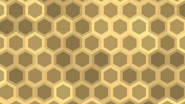 ビーズワックスのハニカム模様の背景（斜め方向の動き）