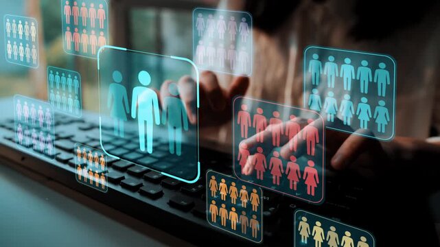 Digital Interaction and Data Sharing Concept with Virtual People Icons and Keyboard in Modern Workspace Environment. Entropy.
