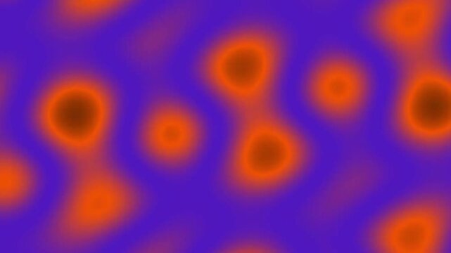 Abstract organic cell shapes morphing in orange and purple colors