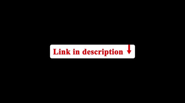 Call to action button with red downward arrow and link in description text overlay for digital marketing