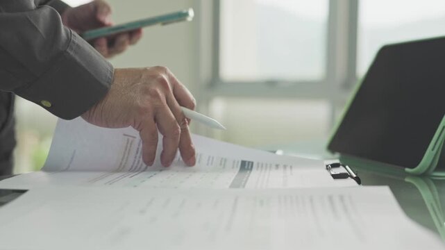 Auditor conducts thorough audit analysis alongside financial review duties, performing vital accounting review processes complete systematic audit paperwork.