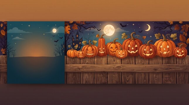 Halloween designs, invitations, posters, and social media. Captures the spooky essence of the holiday with a festive display.