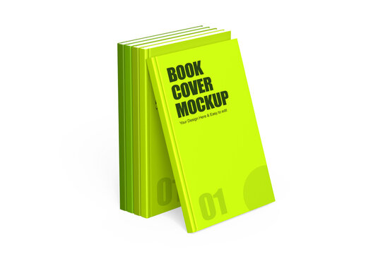 Standing Book Cover Mockup Set