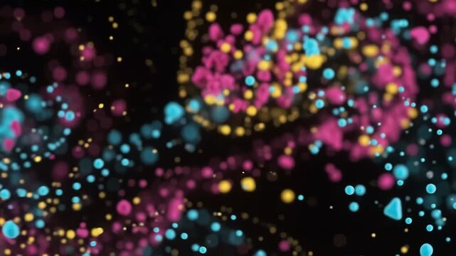 Vibrant Holi Powder Particles Swirling Loop 4K