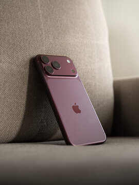 iPhone 18 Pro Max in Elegant Burgundy Colour Showcased in hand in Bangalore, India, on October 04, 2026