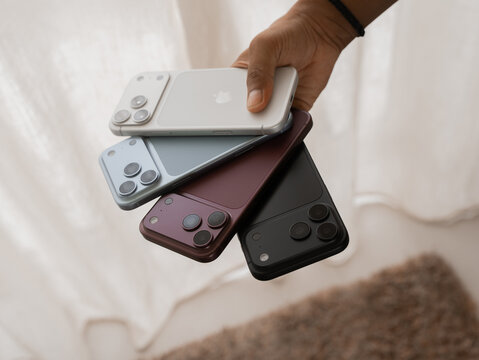 iPhone 18 Pro Max Lineup Showcasing All Available Colour Options Side by Side in Bangalore, India, on October 04, 2026